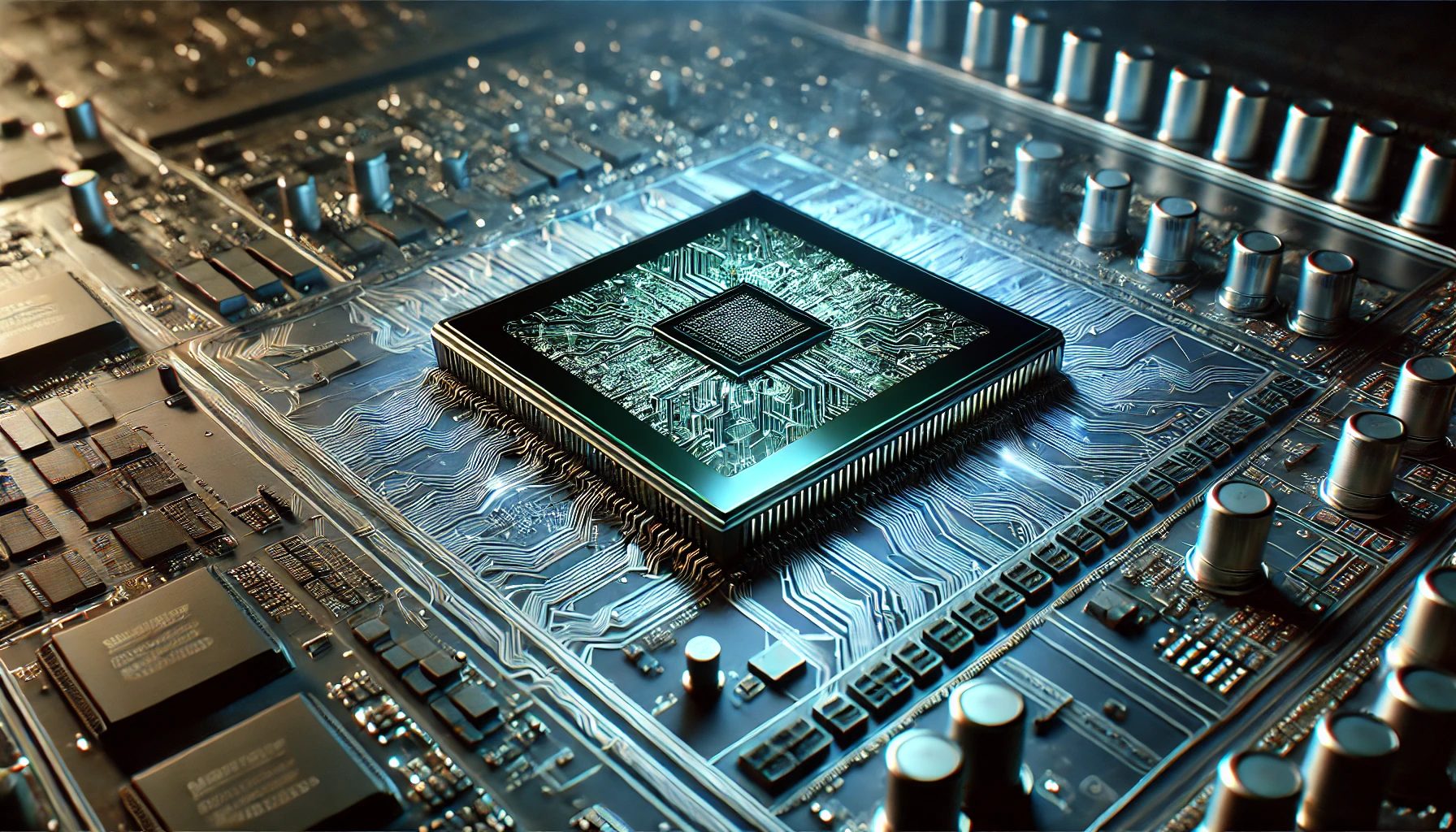 AI 반도체 칩이 떠오르는 이미지