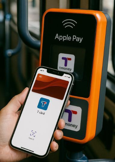 애플페이 티머니 결제 방식과 관련한 이미지