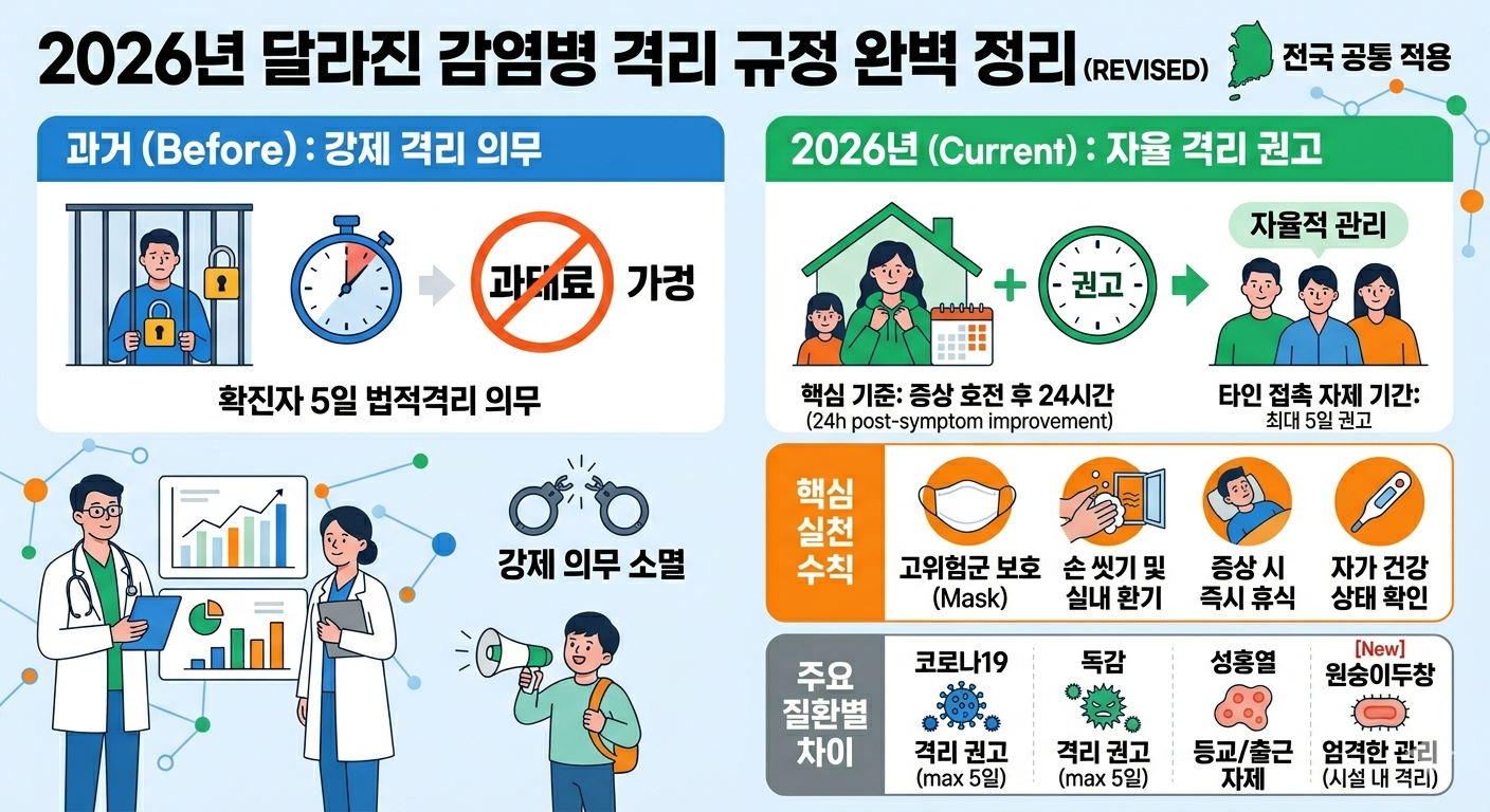 달라진 감염병 격리 규정