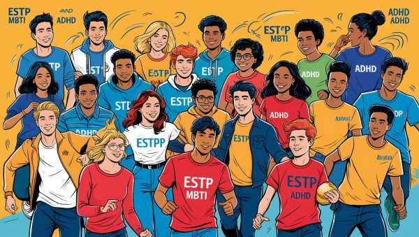 ESTP 자녀가 ADHD를 가졌을 때 보이는 일반적인 특징에 관한 그림