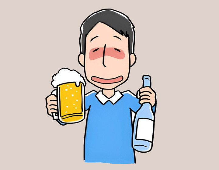 과음을-한-남성의-모습