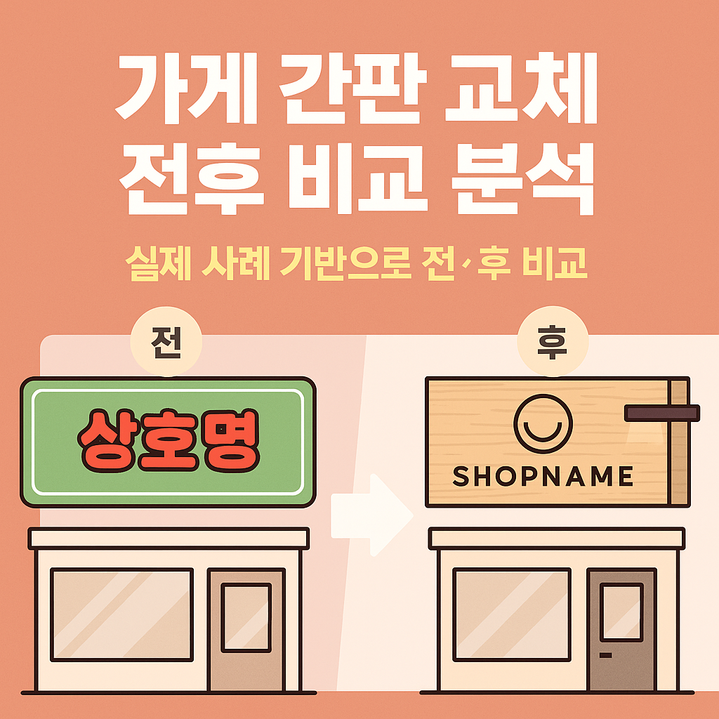 가게 간판 교체 전후 비교 분석_실제 사례 기반으로 전·후 비교