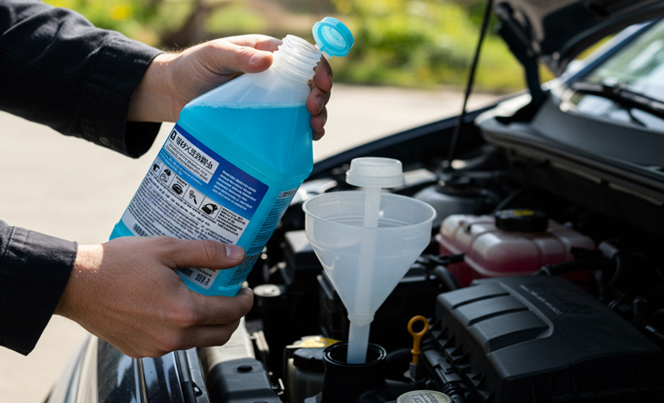 자동차 워셔액 주입 사진