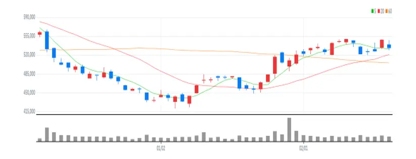 LG에너지솔루션 차트