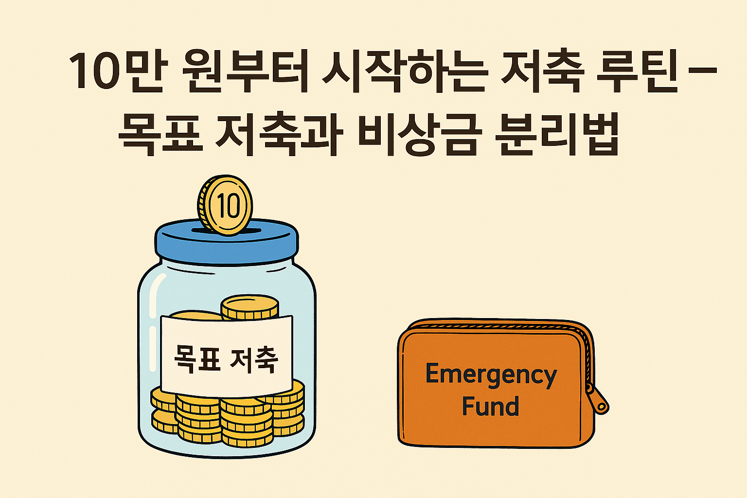 10만 원부터 시작하는 저축 루틴 – 목표 저축과 비상금 분리법