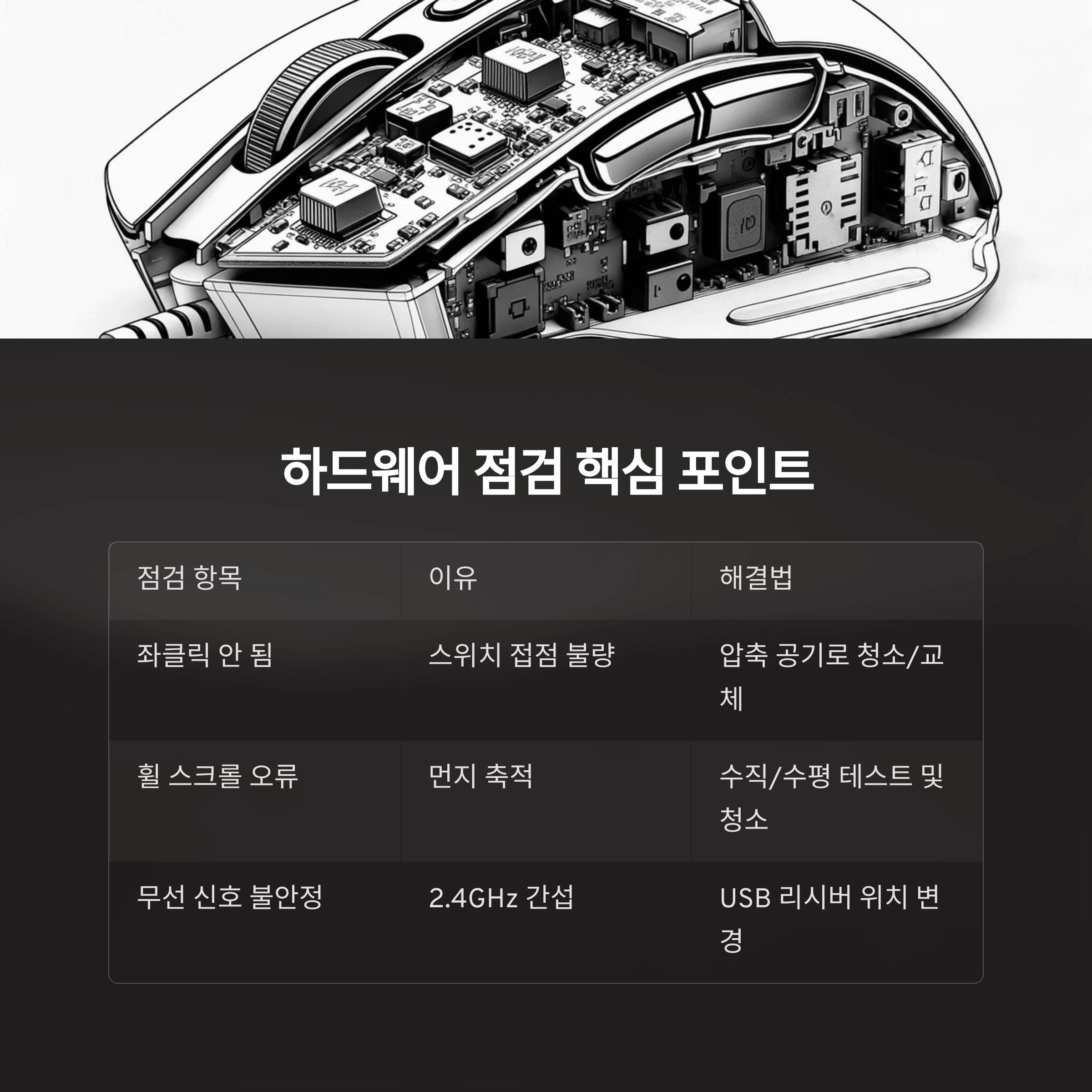 마우스 클릭 오류 해결법 총정리