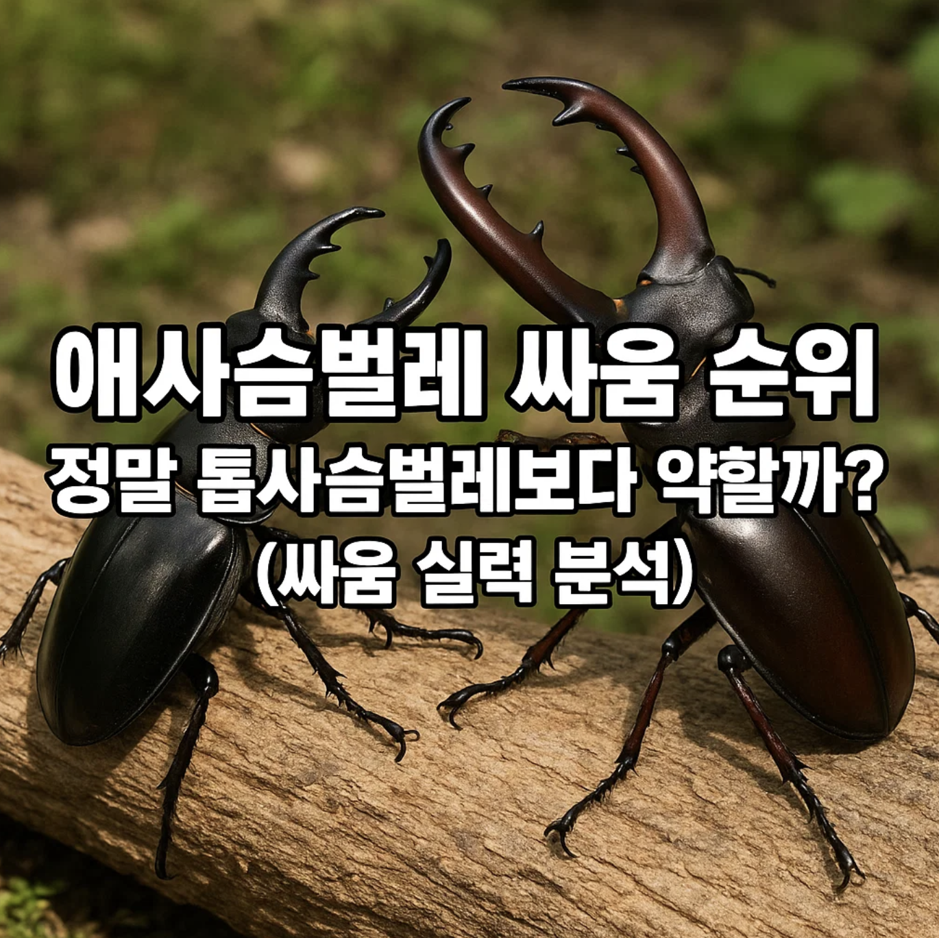 애사슴벌레 싸움 순위, 정말 톱사슴벌레보다 약할까? (싸움 실력 분석)