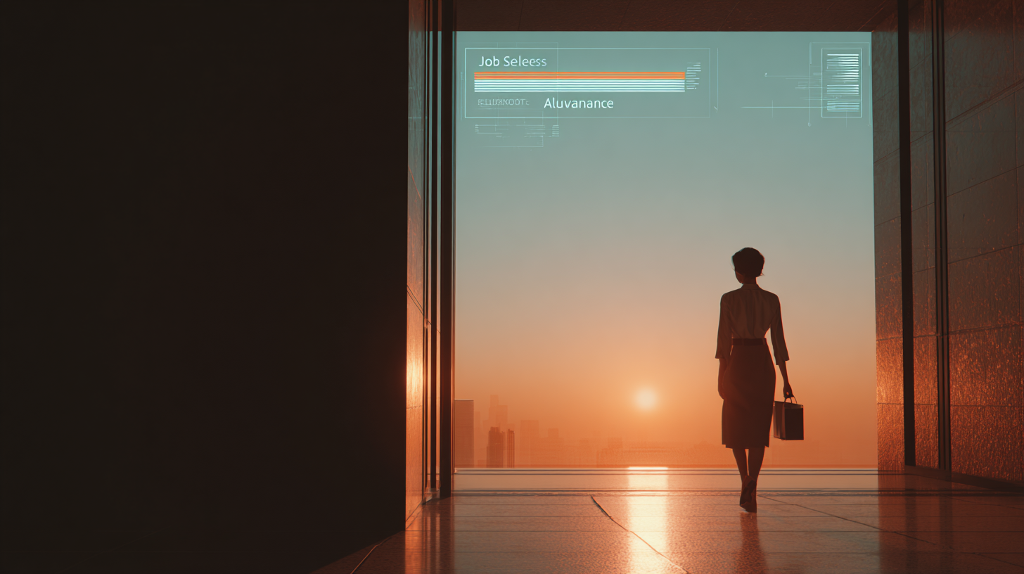 회사를 나가는 직장인여성 사진