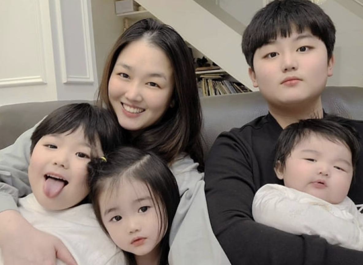 가수 정미애 가족 자녀들과 함께한 모습
