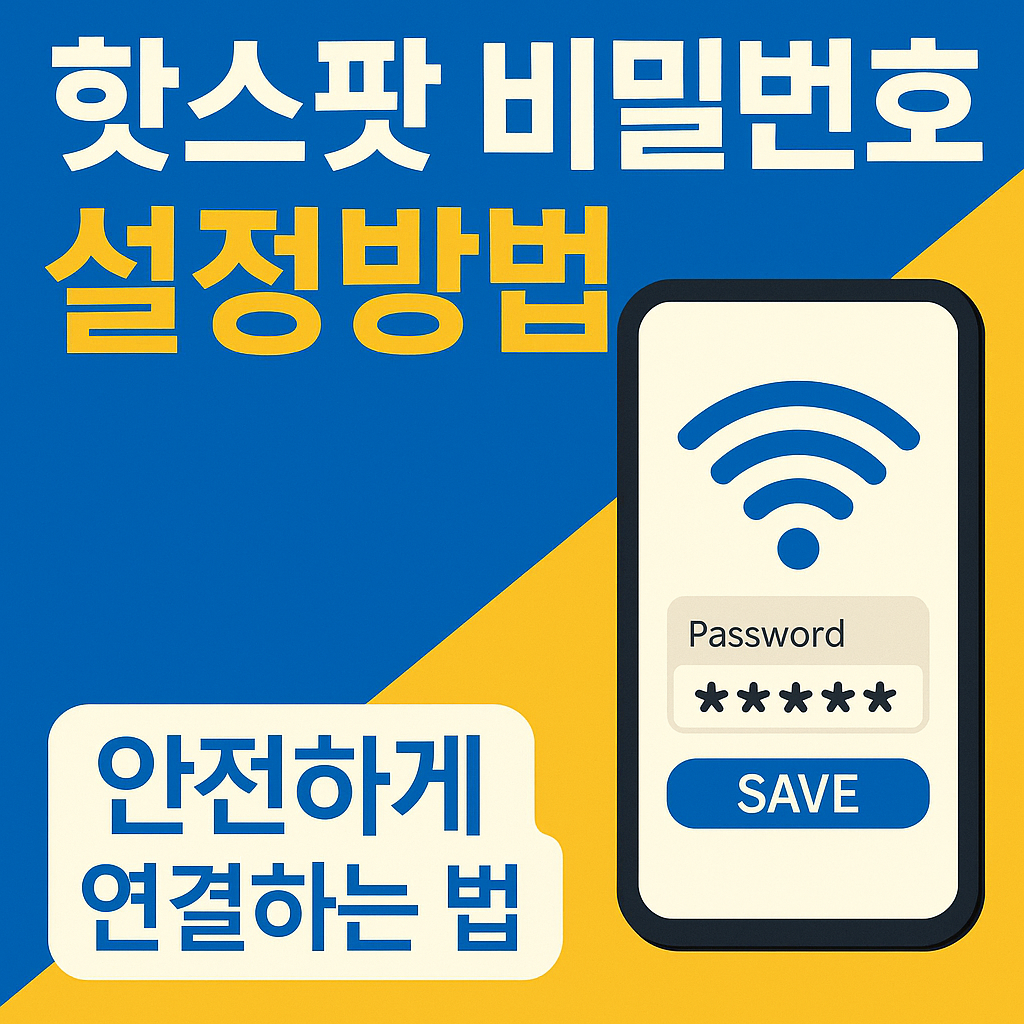 핫스팟 비밀번호 설정 방법