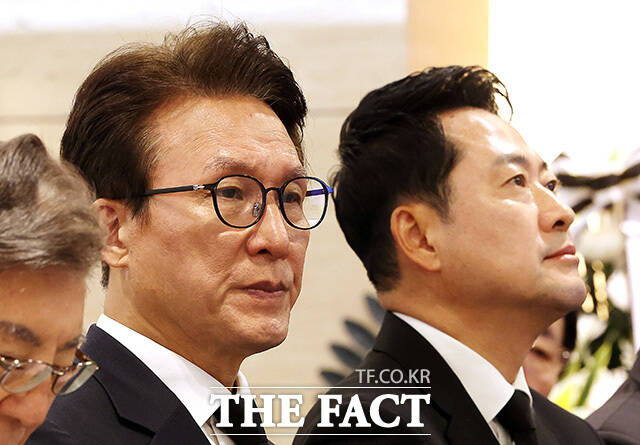 최형우 전 장관 영결식에 참석한 김민석 장동혁 대표