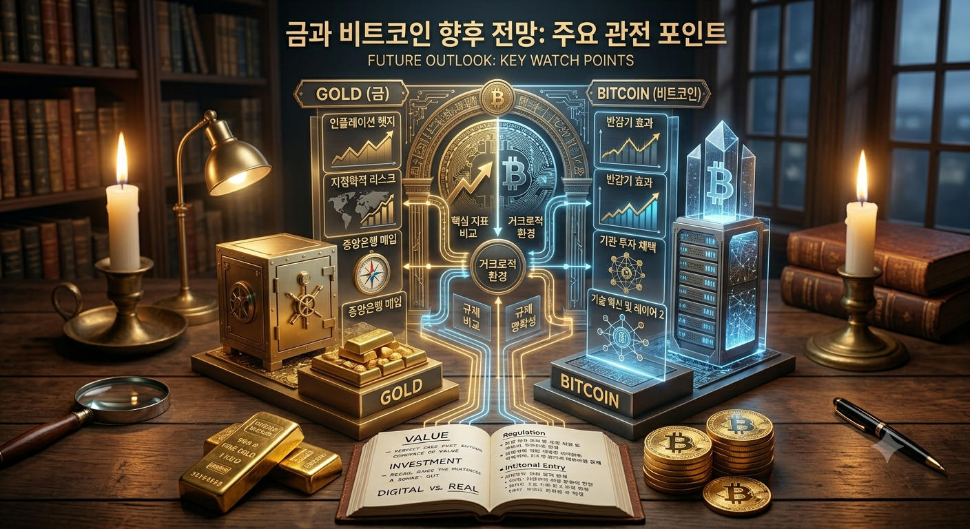 금과 비트코인의 향후 전망 및 주요 관전 포인트 사진
