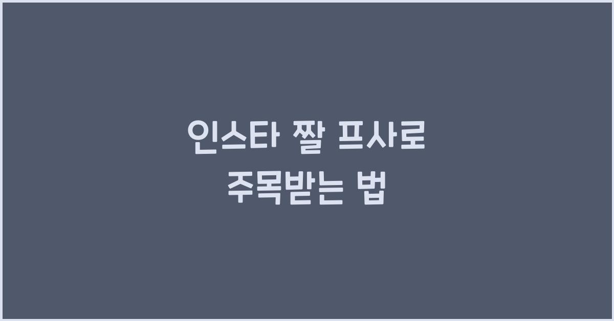 인스타 짤 프사