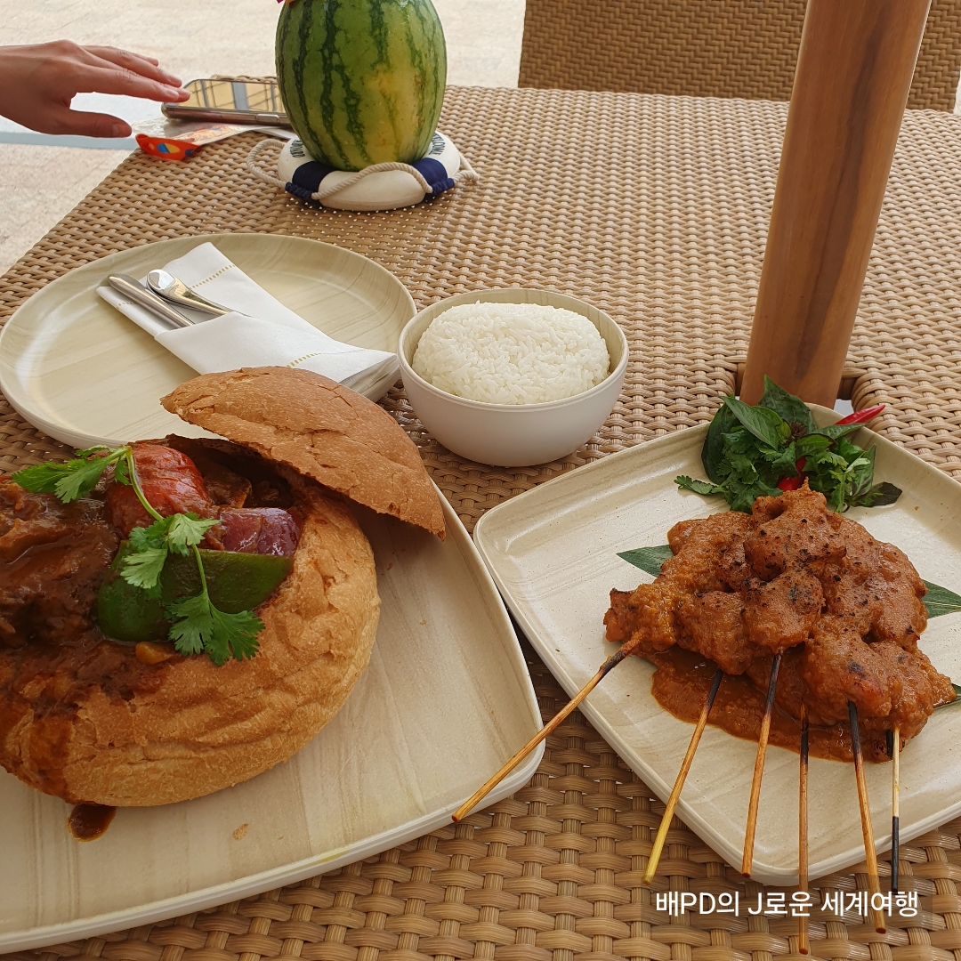 마카오 갤럭시호텔 수영장 음식