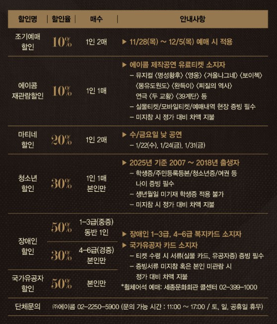 뮤지컬 명성황후 티켓예매 및 공연일정