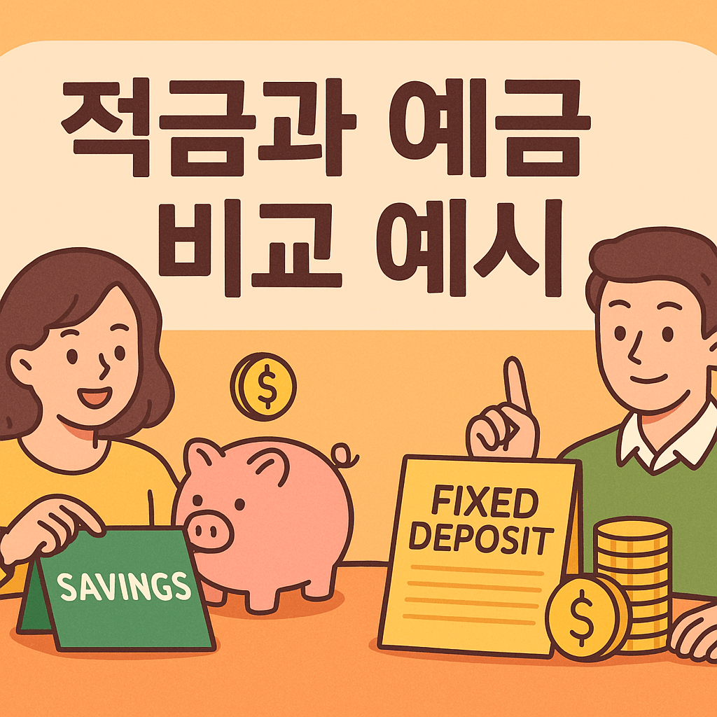 예금 VS 적금 비교 관련 사진