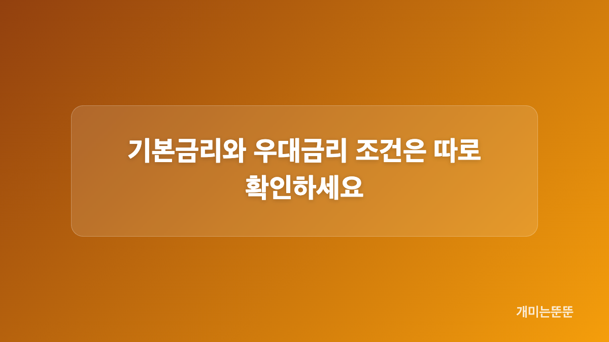 상품별 금리와 예치 한도 비교