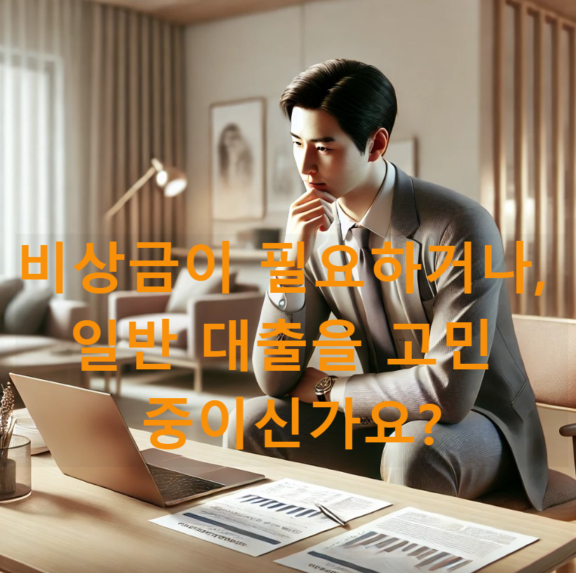 비상금이 필요하거나, 일반 대출을 고민 중이신가요?