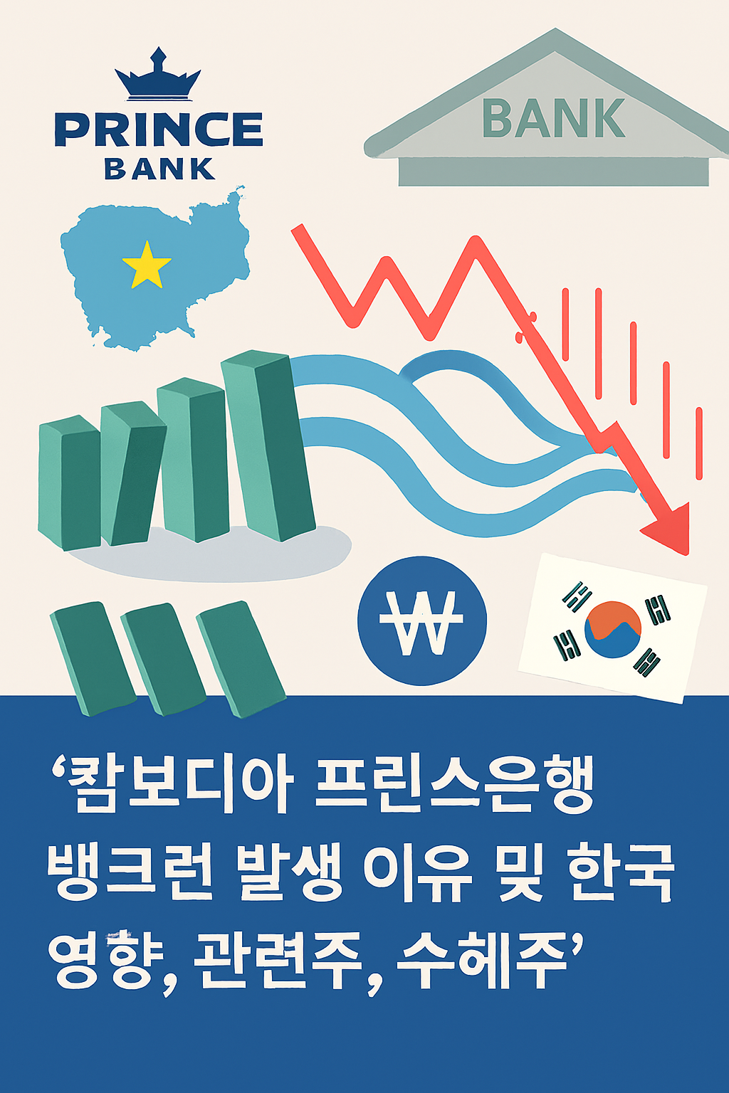 캄보디아 프린스은행 뱅크런 발생 이유 및 한국 영향, 관련주, 수혜주