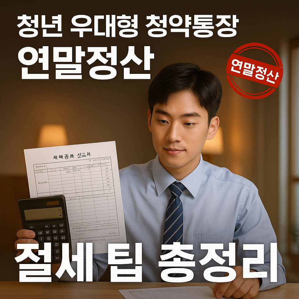 청년 우대형 청약통장 연말정산 절세 팁