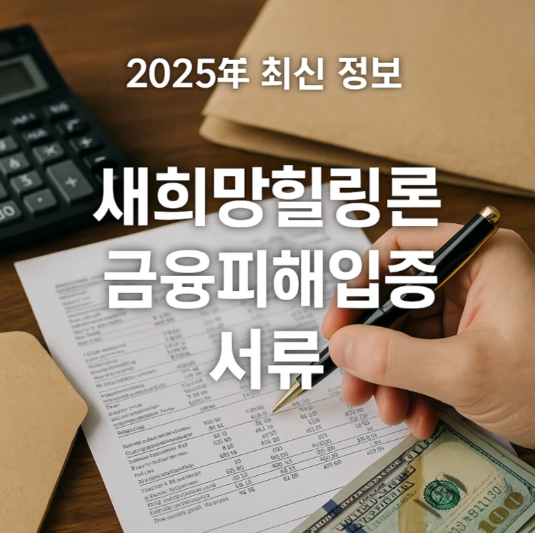 새희망힐링론 금융피해입증 서류