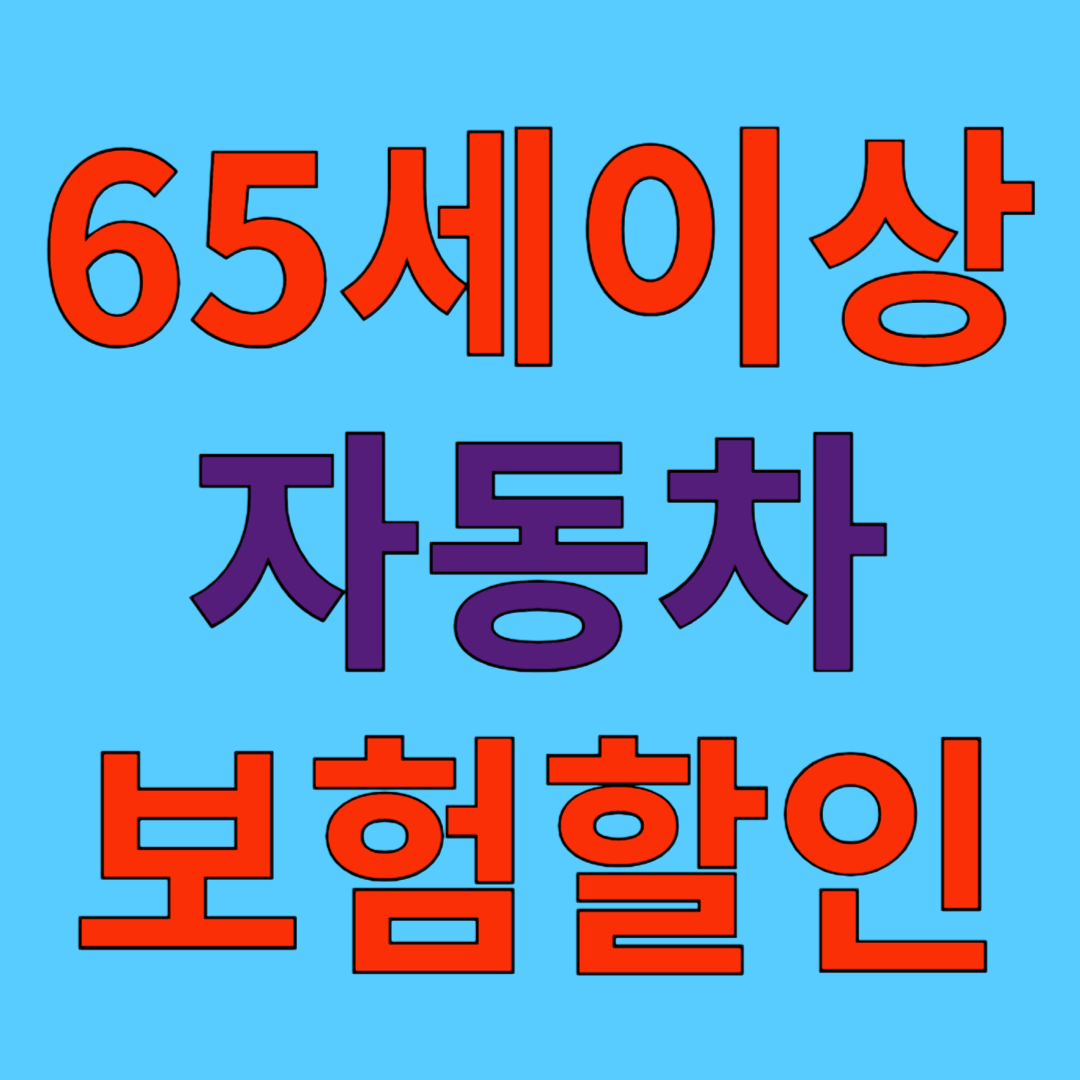65세 이상 고령 운전자 자동차 보험료 할인