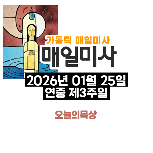 2026년 1월 25일 매일미사 연중 제3주일 오늘의 묵상