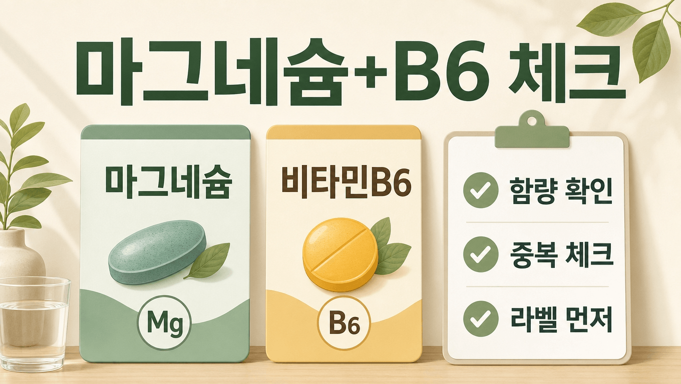 마그네슘과 비타민B6 조합 체크