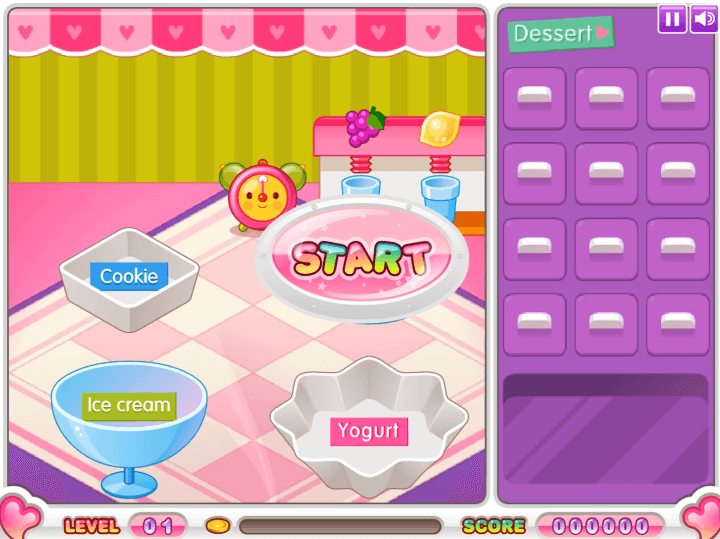 쥬디의-달콤-디저트-플래시게임-시작-화면