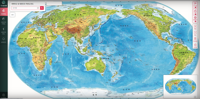 세계지도화면