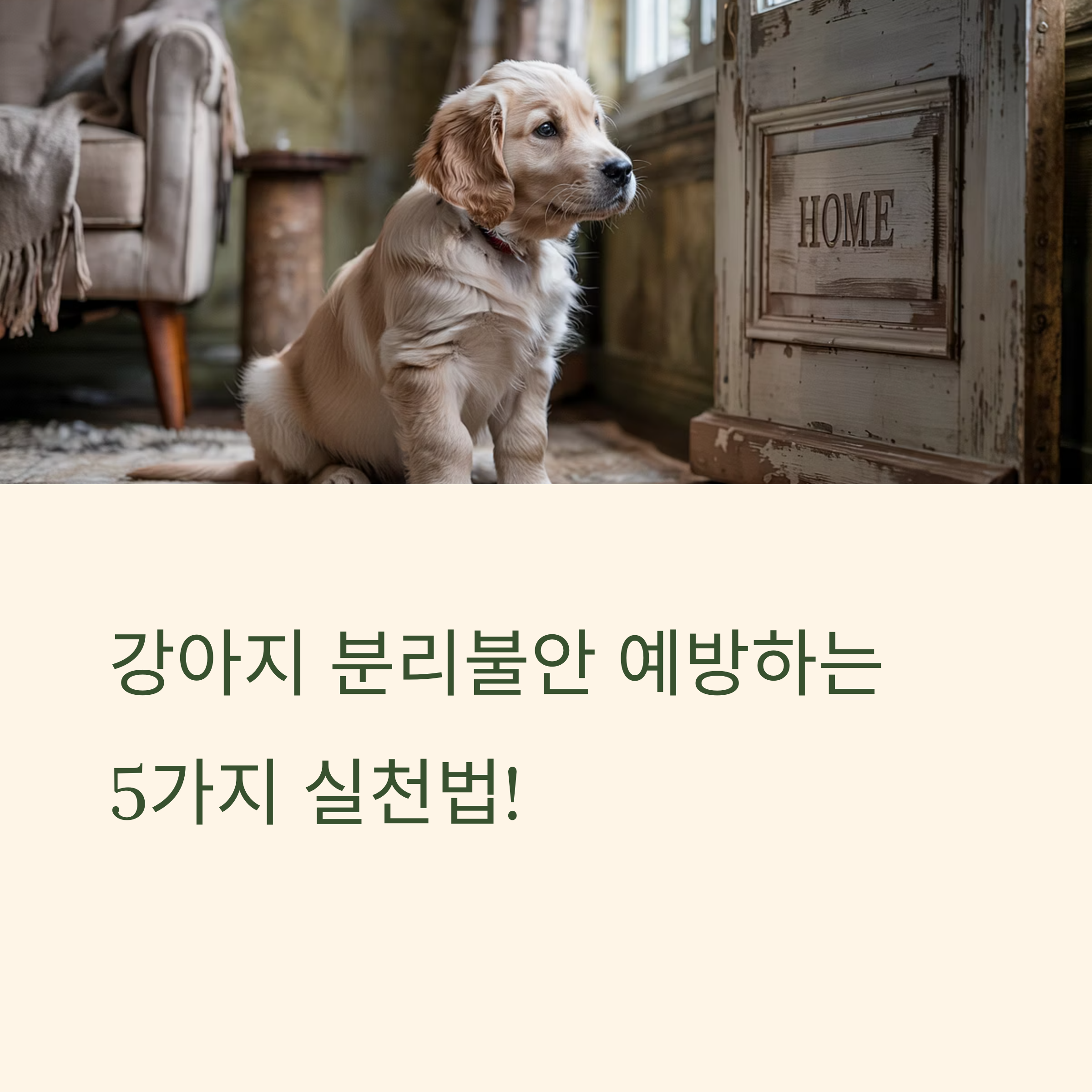 강아지 분리불안 예방하는 5가지 실천법
