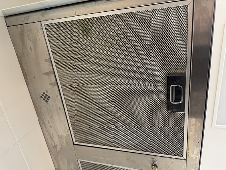 청소 전 후드 상태 사진