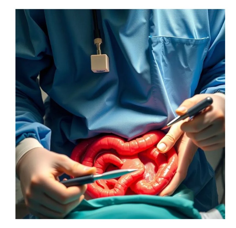 맹장염 수술하는 이미지 사진