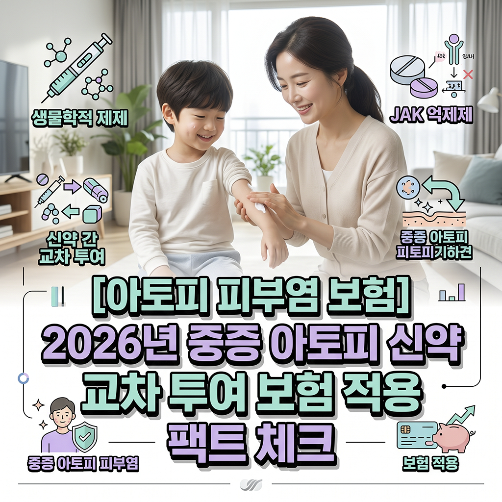 중증 아토피 신약(생물학적 제제, JAK 억제제) 2026년 교차 투여 급여 적용 팩트체크