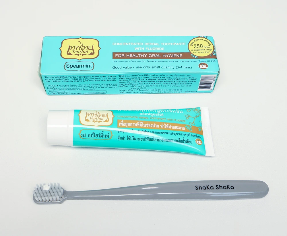 텝타이-콩알치약-스피어민트-상자패키지-치약-칫솔