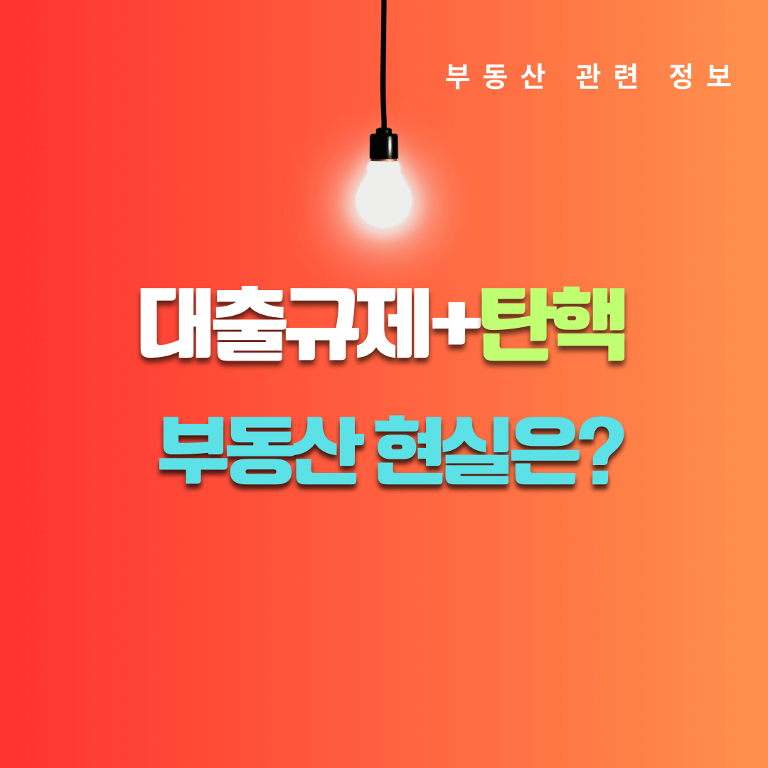 대출 규제와 탄핵이 부동산 시장과 공인중개사에게 미치는 영향