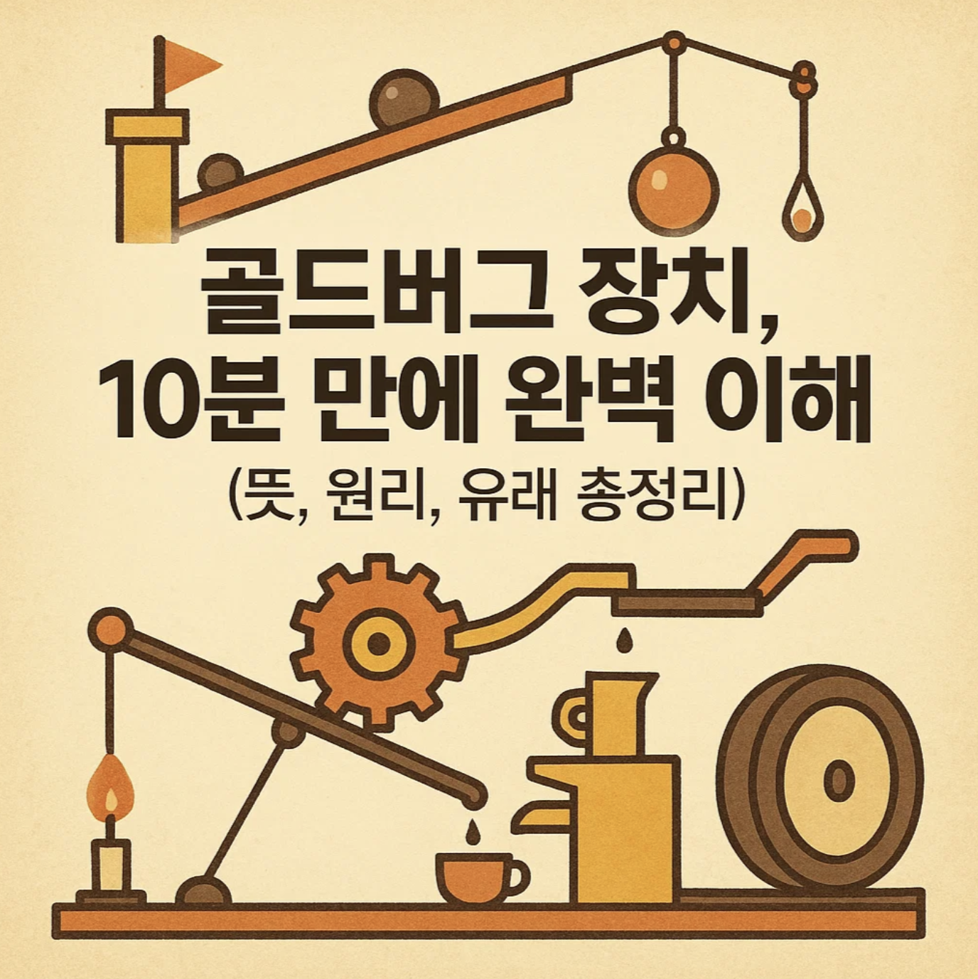 골드버그 장치, 10분 만에 완벽 이해 (뜻, 원리, 유래 총정리)