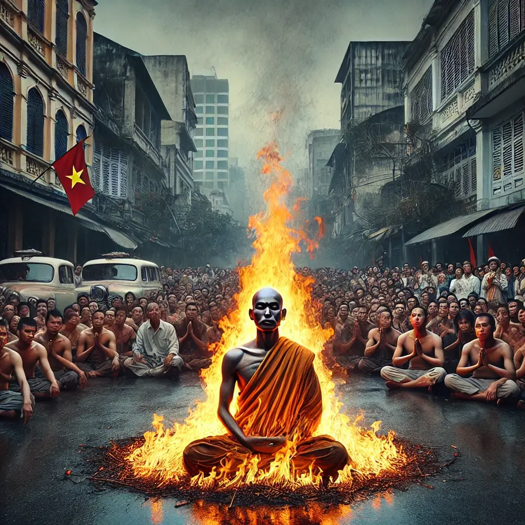 1963년 베트남 자기 희생이라는 고귀한 자살을 선택한 틱쾅둑 스님