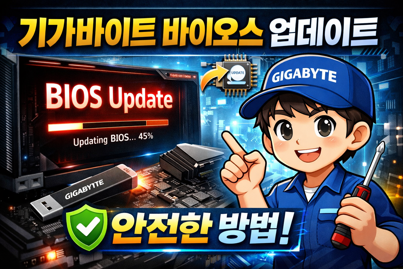 기가바이트 바이오스 업데이트