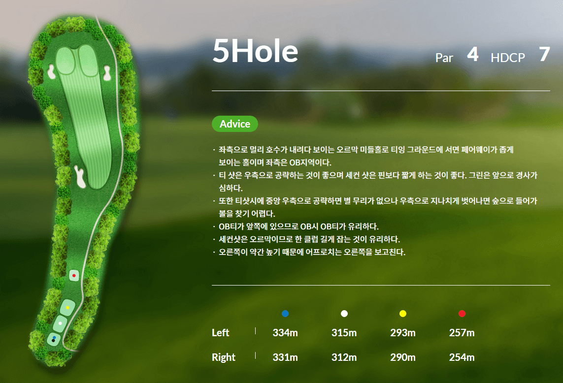 신원 CC 코스 공략도 23