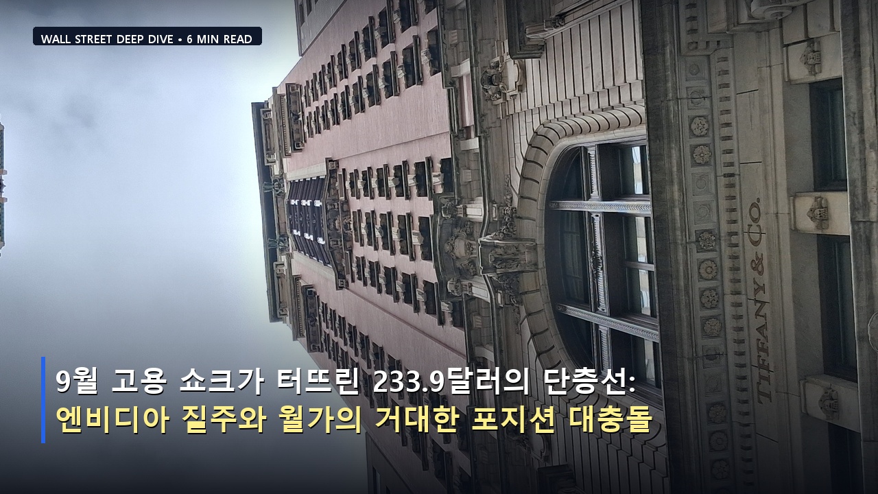 9월 고용 쇼크가 터뜨린 233.9달러의 단층선: 엔비디아 질주와 월가의 거대한 포지션 대충돌
