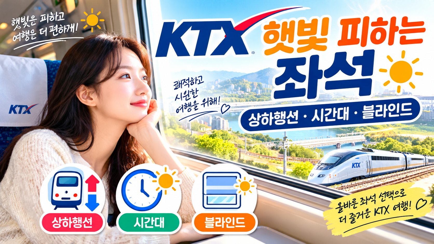 KTX 햇빛 피하는 좌석