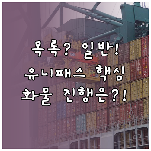 목록통관과 일반통관 구분 기준 유니패..