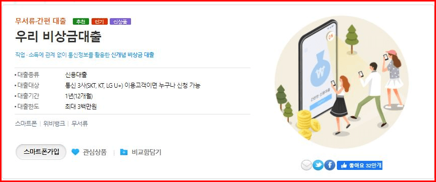 우리비상금 대출