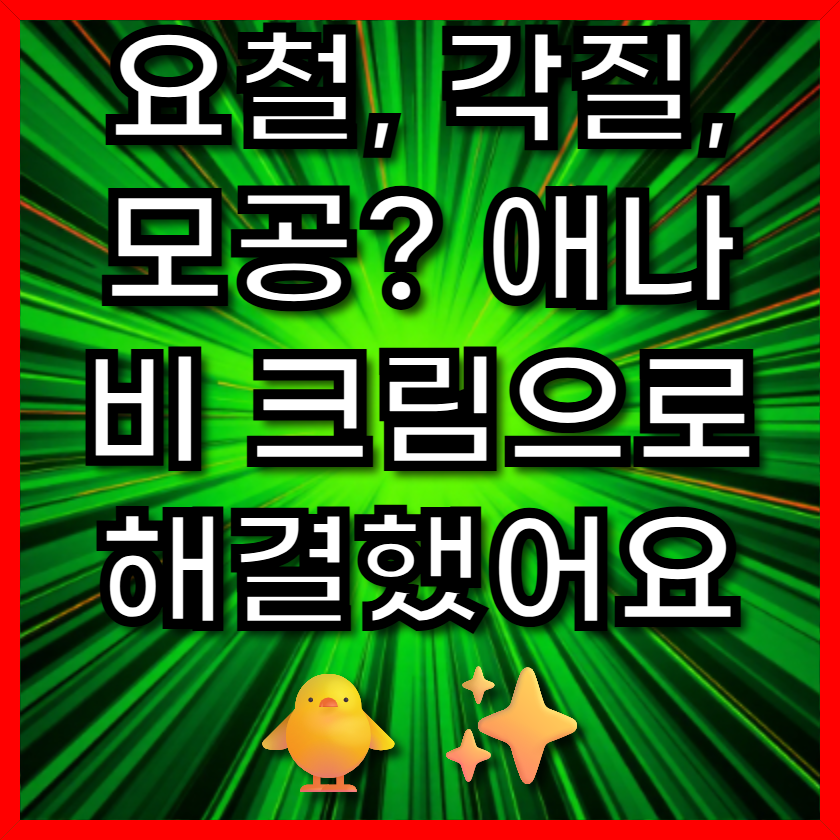 요철, 각질, 모공? 애나비 크림으로 해결했어요 🐥✨