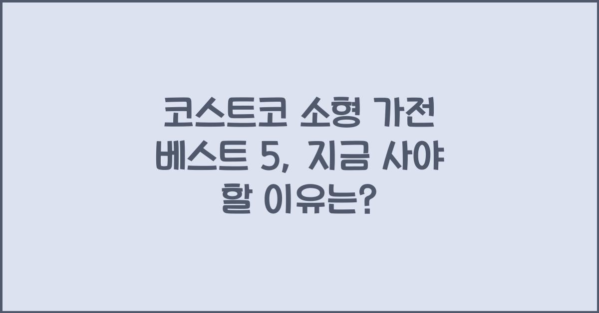 코스트코 소형 가전