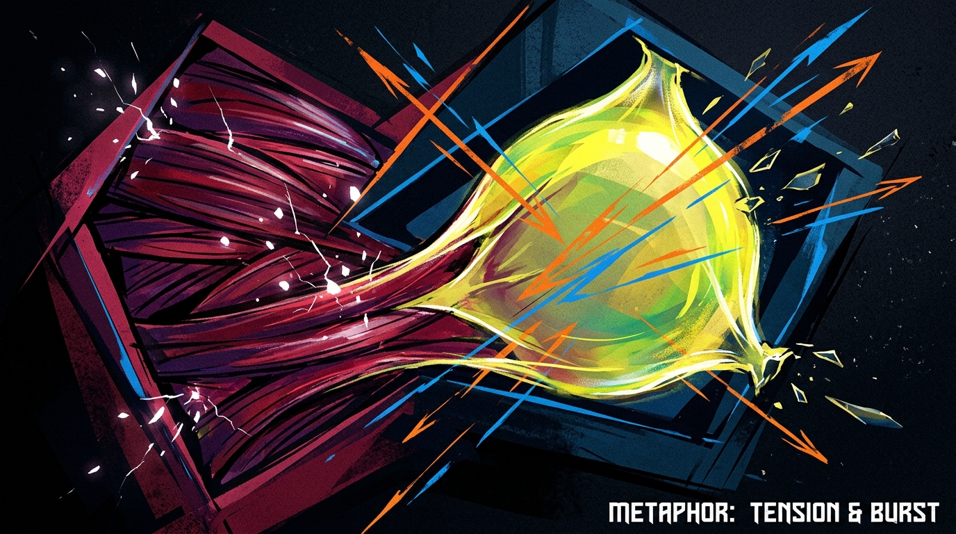 근육 내부 압력 상승으로 인한 혈류 차단 메커니즘 설명도