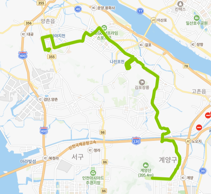 김포-인천-81번-버스-노선-지도