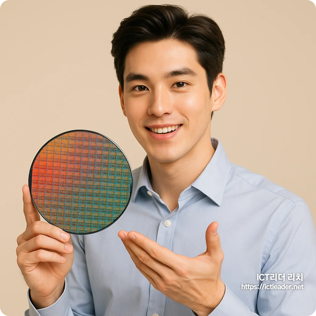TSMC 반도체 기술을 상징하는 20대 남성의 자연스럽고 세련된 모습 – 대표 썸네일용 이미지