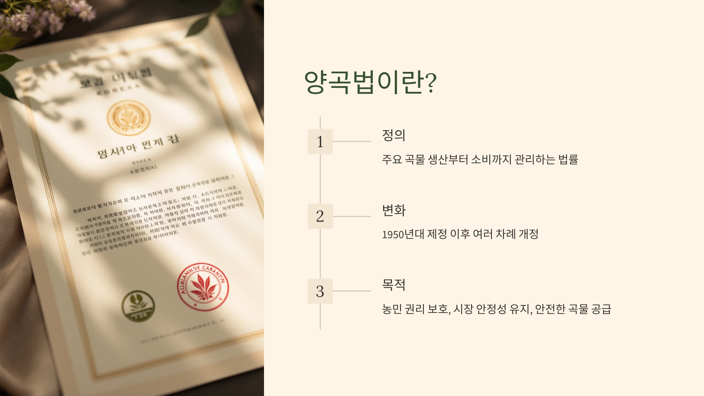 양곡법이란?